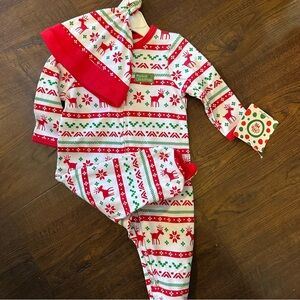 Little Me - Fair Isle Christmas Footed Onesie - 0-3 Month NWT